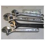 Lot (4) Nice Crescent Adj. Hand Wrenches Tools