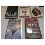 Lot (5) Football Themed Hardback Books