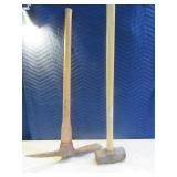 Lot (2) Vtg Pik & Sledge HD Yard Tools