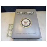 U.S. NAVY History Of Oversized Leather/Cloth Book$