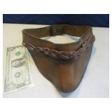 Vintage Leather Visor Poker Type Hat UNIQUE Biker?