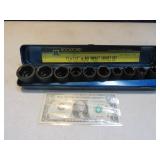 ROCKFORD 11pc 1/2"drive Impact Socket Set EXC+case