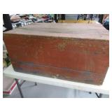 36" Vintage Wooden Primitive Trunk