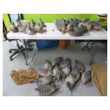 Lot (32) Asst Vtg Duck Decoys *MOST G&H*