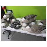 Lot (8) Plastic Goose Decoys AS IS