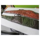 Lot (2) Nice LeatherLook Vintage Gun Storage Cases