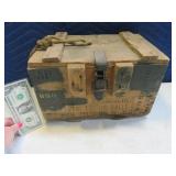 13"9" NEAT Vintage Wood Small Ammo Box Military?
