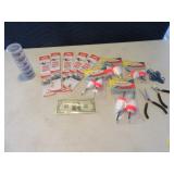 Lot New Fishing Hooks~Weights~Bobbers Gear