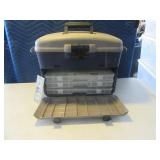 Larger FLAMBEAU Tackle Fish Box w/ Contents Plastc