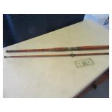 Antique KINGFISHER Cane Fishing HD Pole 64" Rare?