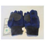 ORVIS fleece Winter Fishing Flip Mittens blue szLG