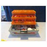 REBEL Tackle Box FULL Fishing Gear Vtg