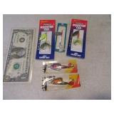 Lot (5) Vtg Rooster Tail NEW Fishing Lures