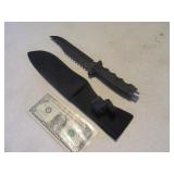 12" Fixed Blade Tactical Type Knife w/ Sheath Chna
