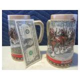 Lot (2) Budweiser dimensional Steins