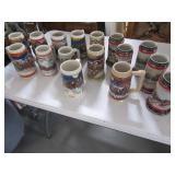 Remaining 16pc Budweiser Stein Collection Xmas