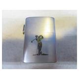 Vintage ZIPPO Golf Themed Front Lighter