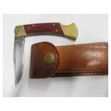Vintage CRAFTSMAN Folding 1Blade Knife w Sheath NC