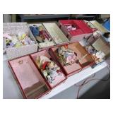 Lot (8) Vintage Doll Trunks & Contents Estate $$