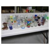 Lot (44) tall Shot Glass Collection EXC