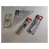 Lot (3) New Drafting Draw Triangle Knife~Blades$20