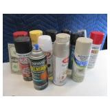Lot (13) Cans Spraypaint & Poly Spray