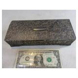 Intricate Metal 10"x3" Jewelry~Stash Type Box