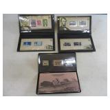 3pc ABE LINCOLN Stamp Collection SET in sleeves