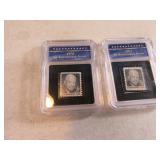 Lot (2) Eisenhower Collectible Stamps in Cases