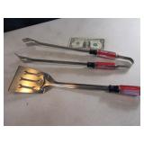 Craftsman Themed BBQ Flipper & Tong Set
