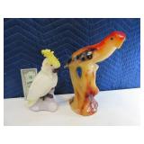 Lot (2) Vtg Large Parrot Candles unique
