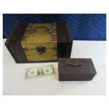 Lot (2) Stash Boxes Trunks Storage