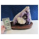 Stunning 11" Amethyst Crystal Rock w/ Holder
