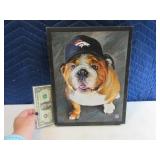 11"x14" Canvas Bulldog~Broncos Wall Art Picture