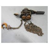 Block/Tackle Chain Crank handheld Hoist
