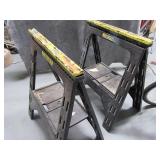 Lot (2) Poly Folding Sawhorses