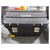 Classic STANLEY Portable Tool~Storage Box w/ wheel
