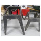 Lot (2) Metal Shop~Tool Holders Stands Tables