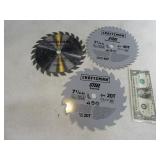 Lot (3) 7.25" Circular Saw Blades