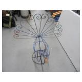 Peacock Metal 30" Outdoor Planter Pot Holder