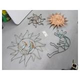Lot (4) Metal Yard Handing Fence Type Decor Art