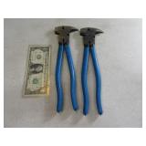 Lot (2) Nice ChannelLock Fencing Pliers Tools