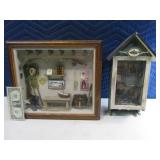 Lot (2) Fishing Shadow Boxes Wall Decor