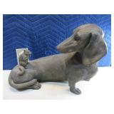 18" resin Weiner Dog Dachsund Figure
