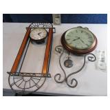 Lot (2) Battery Wall Clocks