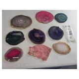 lot (9) Polished SliverStyle Rock Stones Specimens