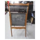 Antique Upright Chalkboard Wood Display Neat