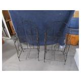 Lot (2) 17" Accent Metal Folding Shelves