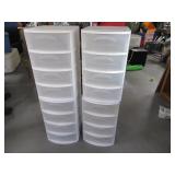 Lot (2) Upright STERLITE Clear Storage Drawers