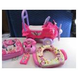 LOT Minnie Mouse Girls Sccoter & Toys